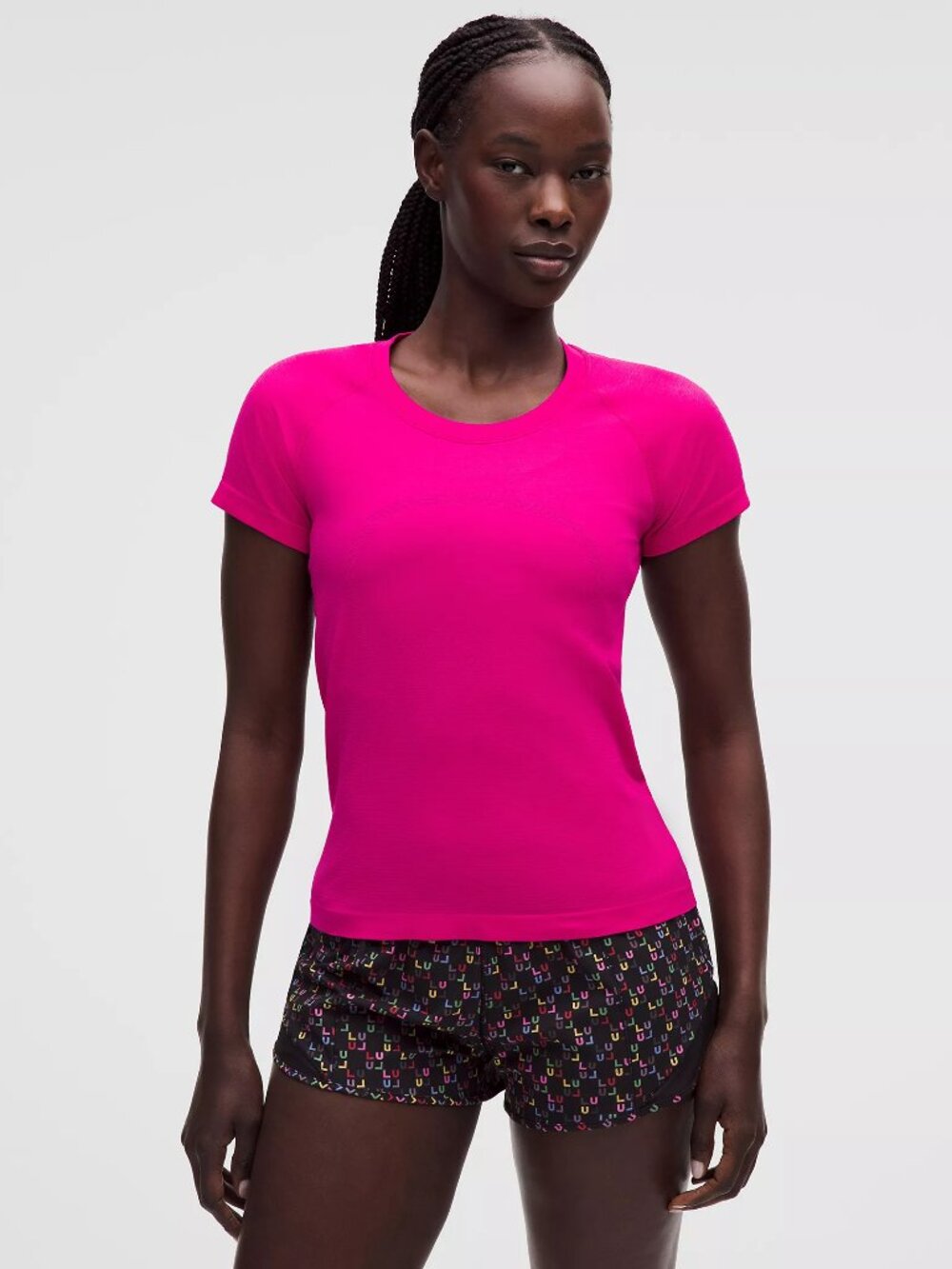 Swiftly Tech Short-Sleeve Shirt 2.0 (Waist Length) - Pink Flare